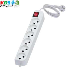 چندراهی برق میکرومکس مدل شش راهی استانداردی بی ارت کابل بلند 6L-2P